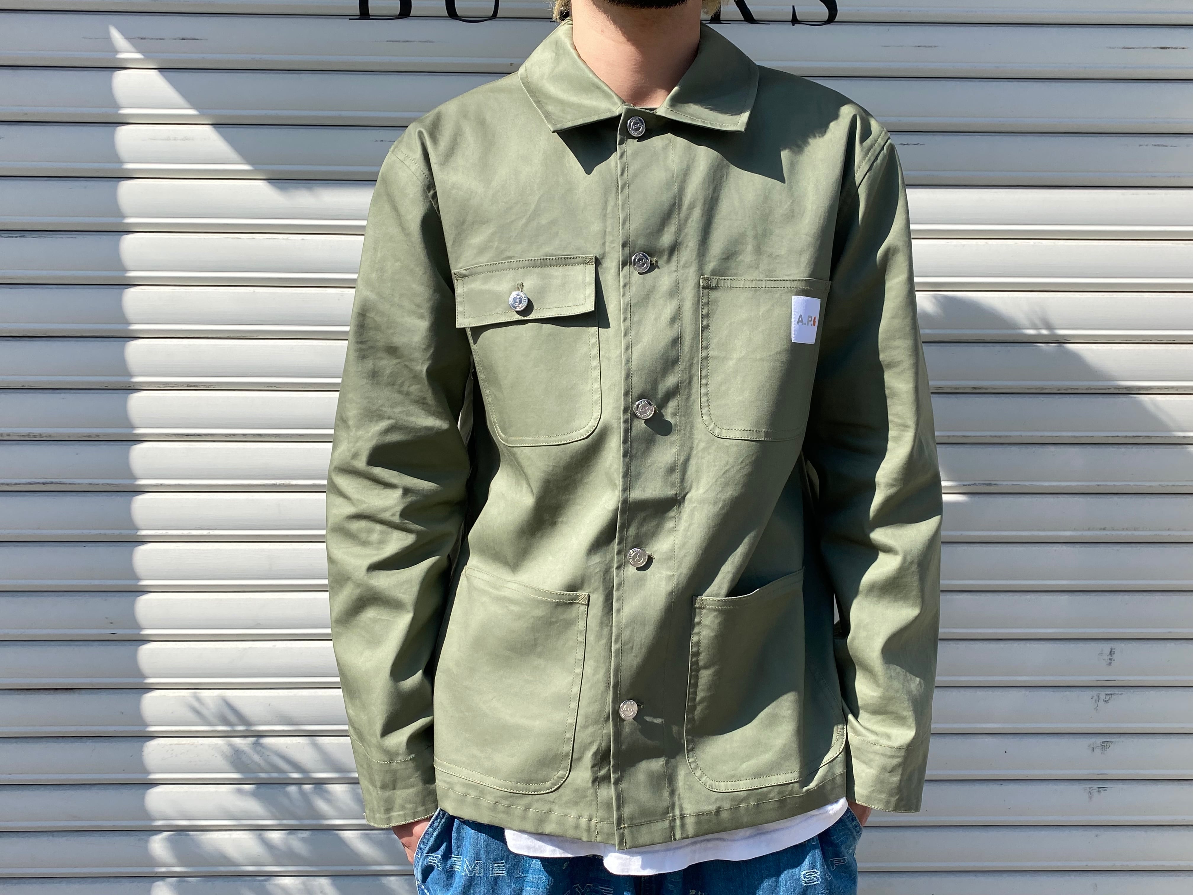 APC x CARHARTT WIP VESTE MISHIGUENE JACKET KHAKI LARGE 13567 | BRAND BUYERS  OSAKA