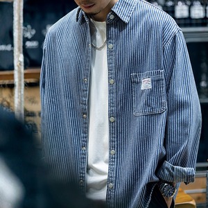 Striped denim shirt(VE048)