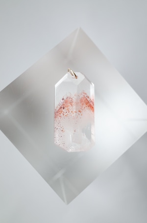 Lepidocrocite Phantom Quartz Pendant Top  - 004