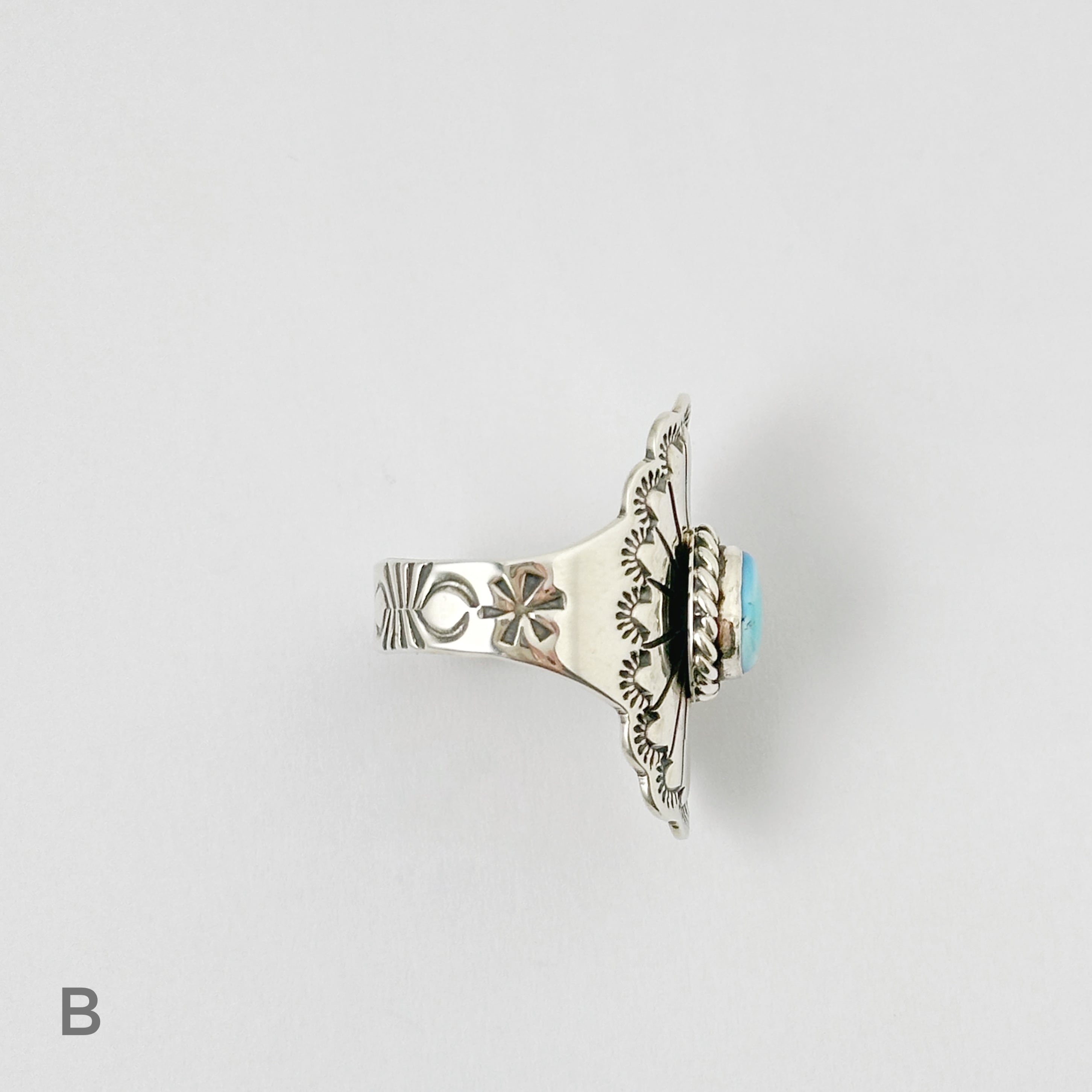Indian Jewelry】ゴールデンヒル ターコイズ フリーサイズ リング 指輪