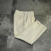 LOUIS RAPHAEL rayon linen 3tuck wide slacks
