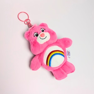 【 Care Bears(ケアベア)】 『 Cheer Bear チアベア 』ぬいぐるみキーホルダー / plush keyholder〚アメリカン雑貨 アメトイ〛