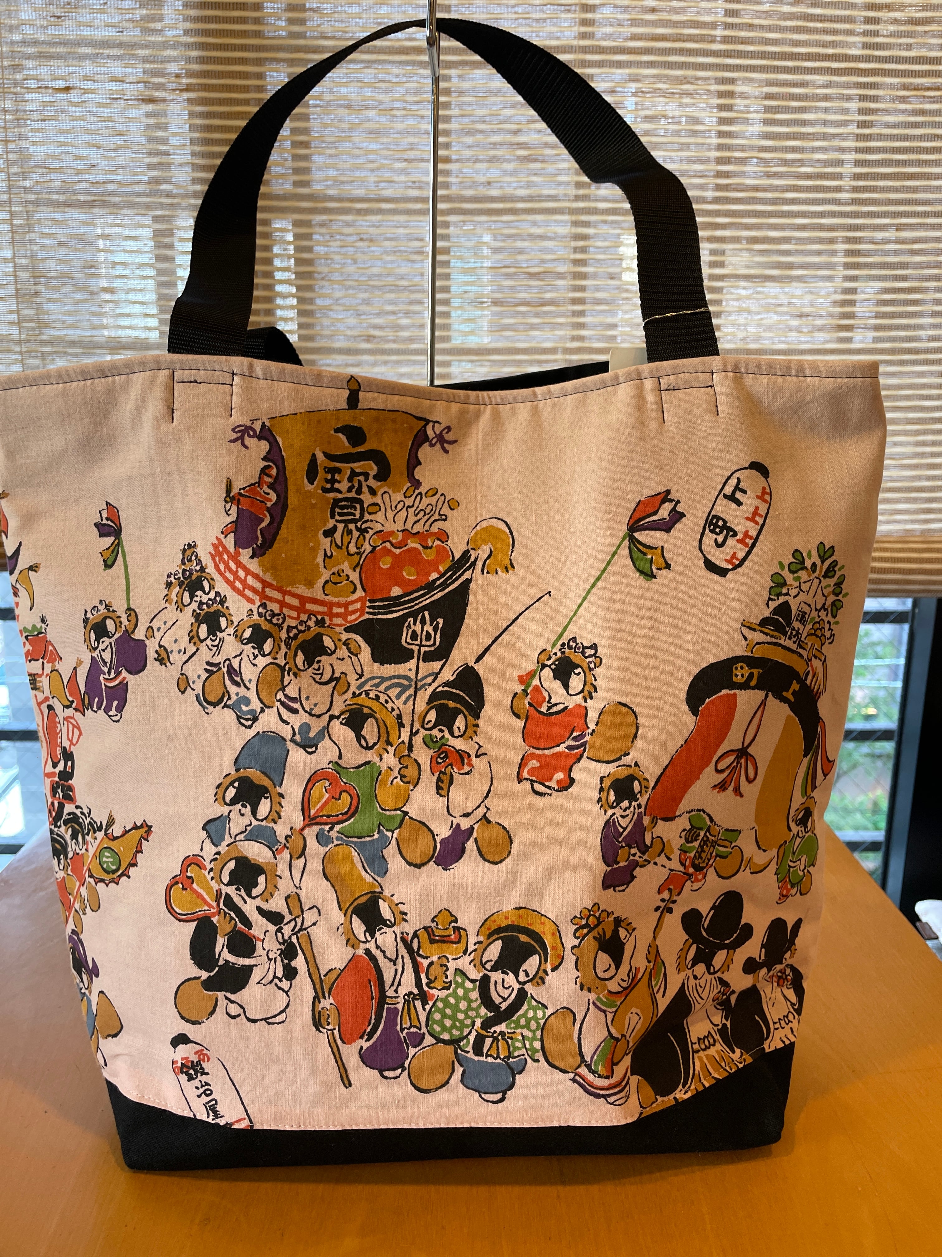 ネコ　トートバッグ　帆布　M 東ヨーロッパ 猫 帆布包 トートバッグ 買い物袋 肩掛けバッグ 大容量