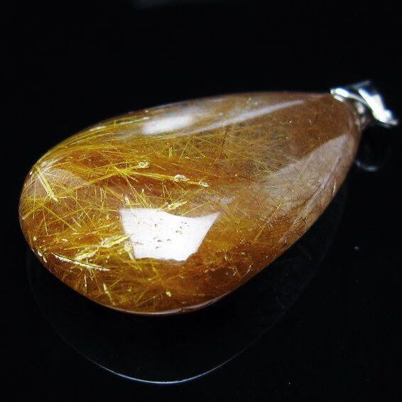 プラチナルチルクォーツ ペンダント 一点物 メール便可 [M便 1/20] 112-13132