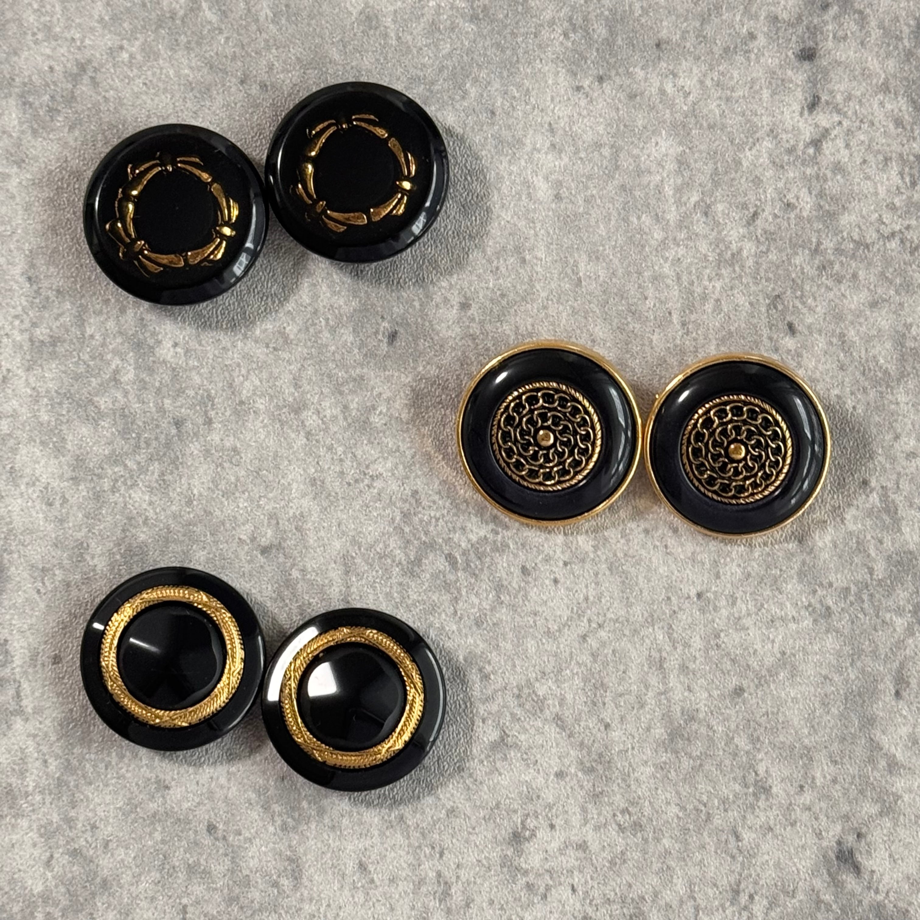 在庫限り)【T.N-DESIGN】平型ハットノブ(単品)（黒×金：VOLUME刻印+