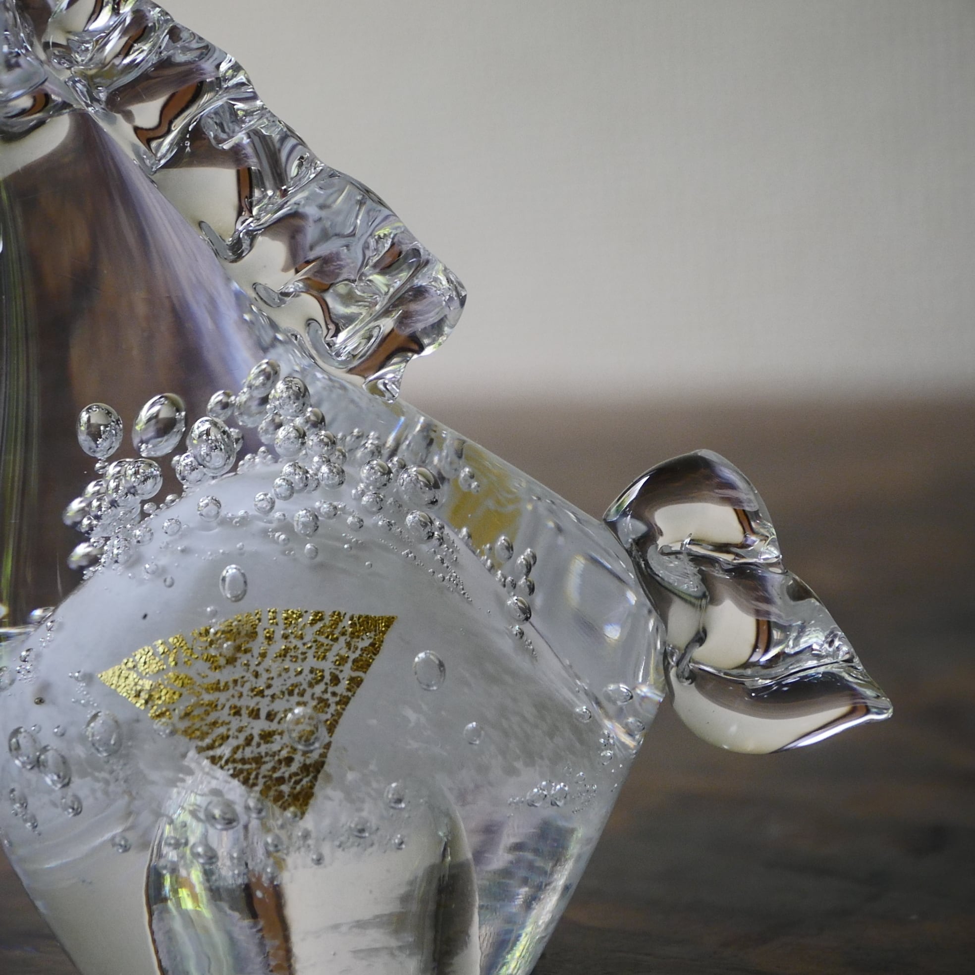 25冬】干支(高さ6cm) ガラス午S (青駒)ブルー | TSUNE;田中恒子の器