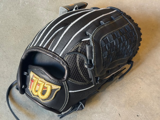 2026限定モデル【Wilson】ジュニア用D-MAX DUAL Jr. オールラウンド用グローブ　ブラックSC×ブラックSS