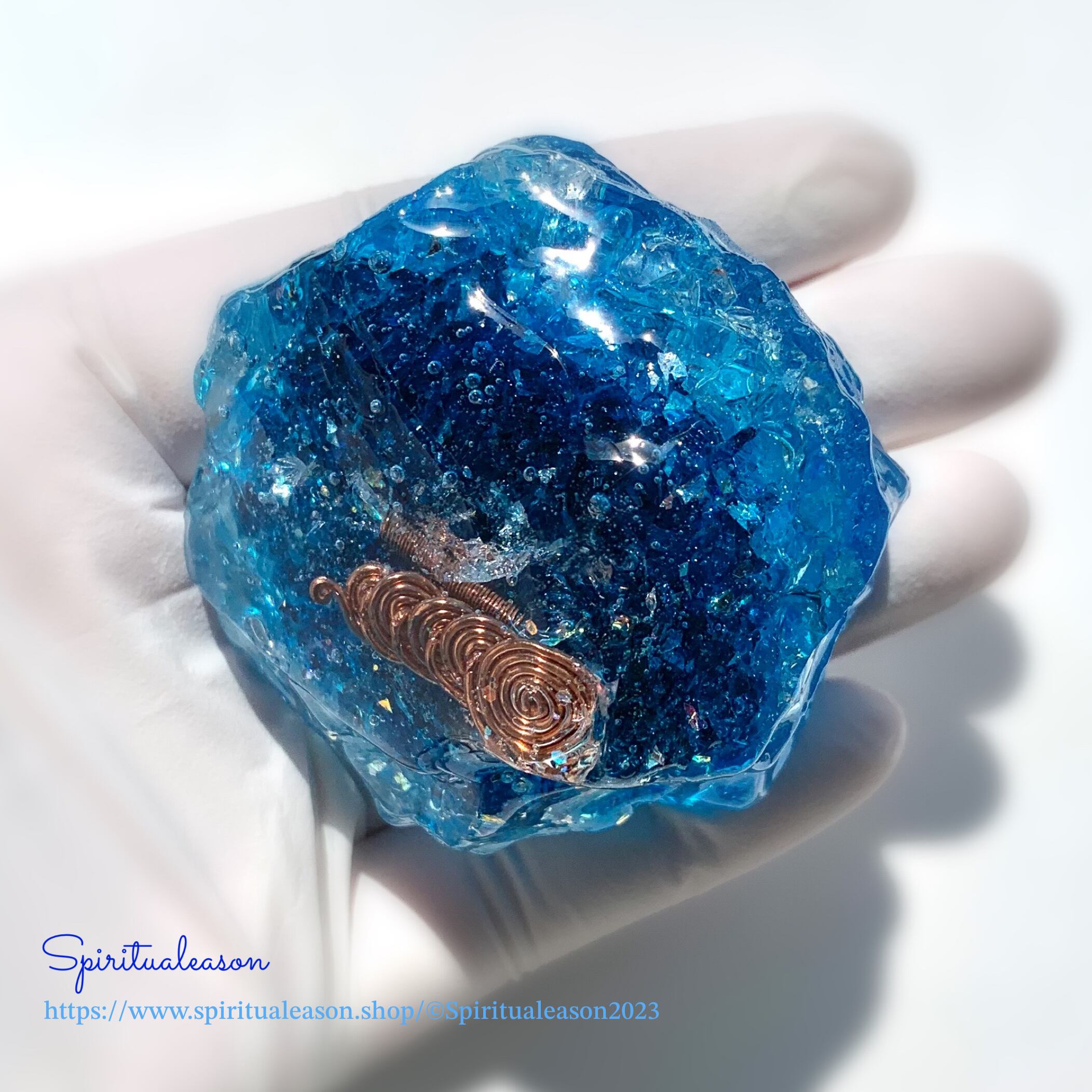 ネオ賢者の石オルゴナイト／color:海／マインドフルネス実践サポート