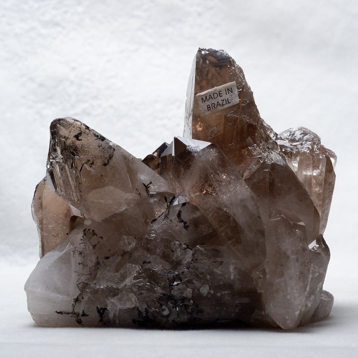 スモーキークォーツ クラスター ブラジル産 モリオン 黒水晶 原石 一点物 282-681