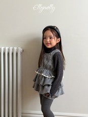 エリーモリー / ELLY MOLLY / モングリーフリルタンクトップ / 韓国子供服 / ジュニア / 26winter〖取寄〗*13~15号*