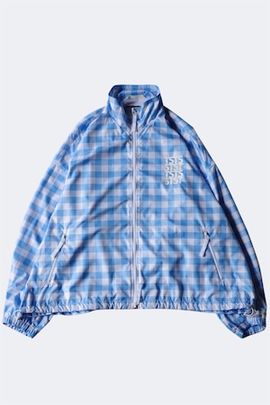 TSTS【RECYCLED POLYESTER WIND TRACK JACKET -SAXE BLUE GINGHAM-】