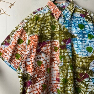 vintage JUN MEN multicolor print pullover shirt