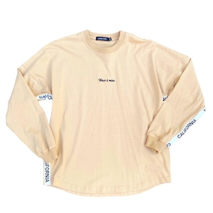 Over size tape Long sleeve Tee
