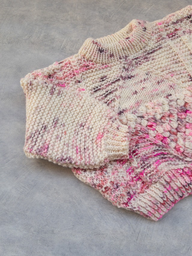 《即納》FLUFFWEAR / Diamond Alan Sweater Valentine Confetti with red - 3Y