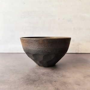 やちむん FUCLAY ボウル お茶碗 面取り FUCLAY black 沖縄県今帰仁の窯 やちむん スープボール  【fuc-bowl-5】