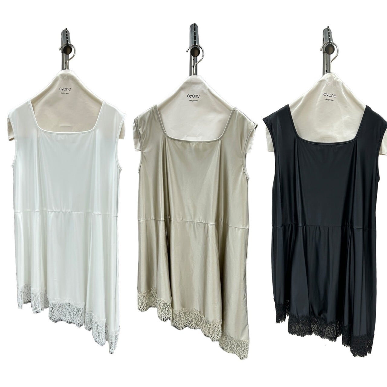 SALE【ayane】裾レースアシンメトリーフレアタンク 836605 アヤン
