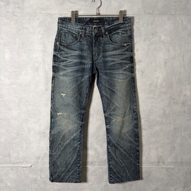 #7246 "DPSR DENIM" y2k damage wide denim pants