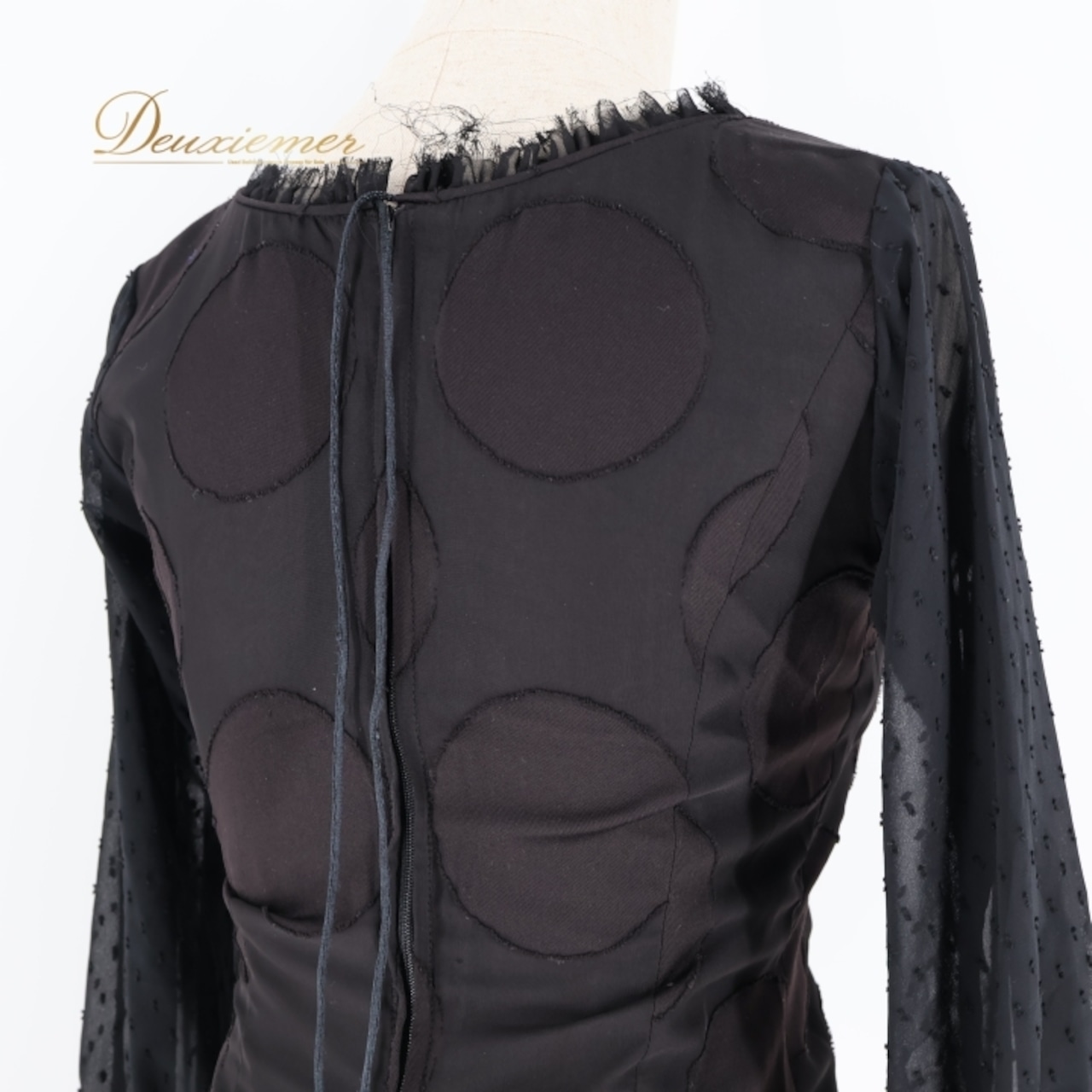 フラメンコ 衣装 ソニアジョーンズ SONIA JOHNES トップス ブラウス 黒 長袖 ダンス パーティ 発表会 水玉 ドット ブラック系 フェミニン モダン スタイリッシュ おしゃれ かわいい フォーマル レディース 高級感