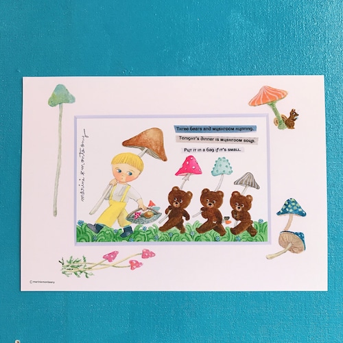 A4 POSTER「mushroom hunting」