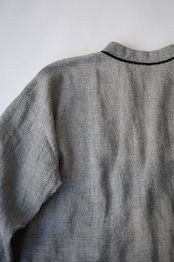 【suie】Linen silk lightweight gown/リネンシルクガウン(千鳥ブラック)