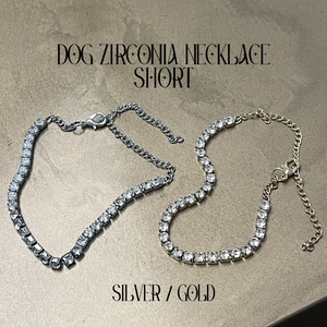 Zirconia necklace【short】