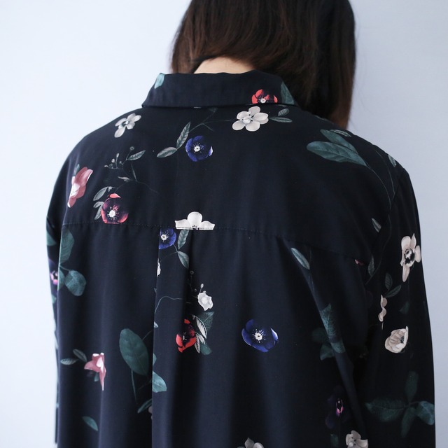 flower art pattern fry-front minimal mode shirt