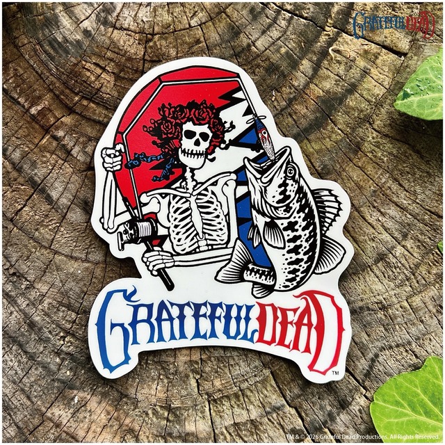 【BASSMANIA × GRATEFUL DEAD】  FISHING DEAD SKULL Sticker