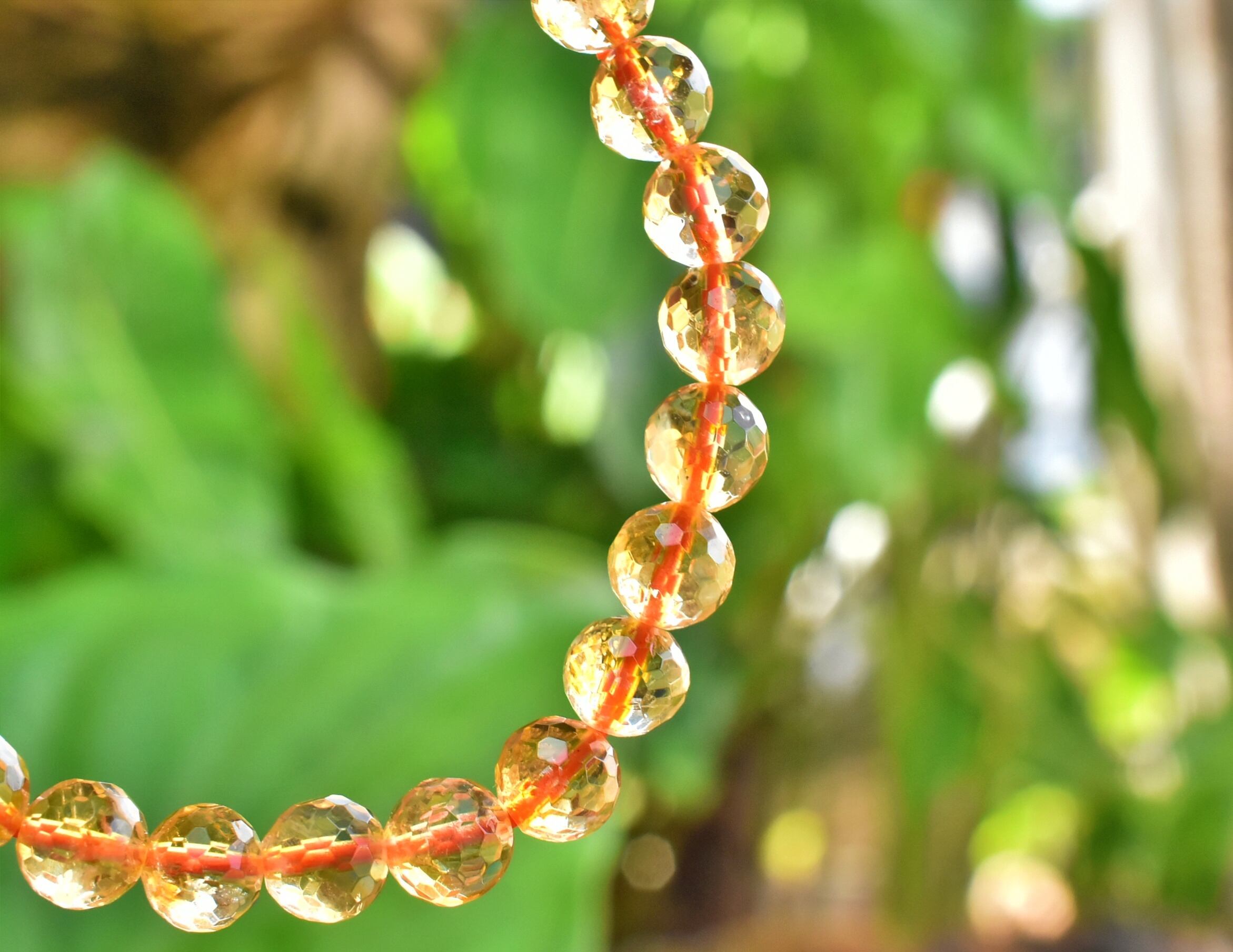 カット入り☆シトリン ブレスレットs1005 | Funky garuda Stone