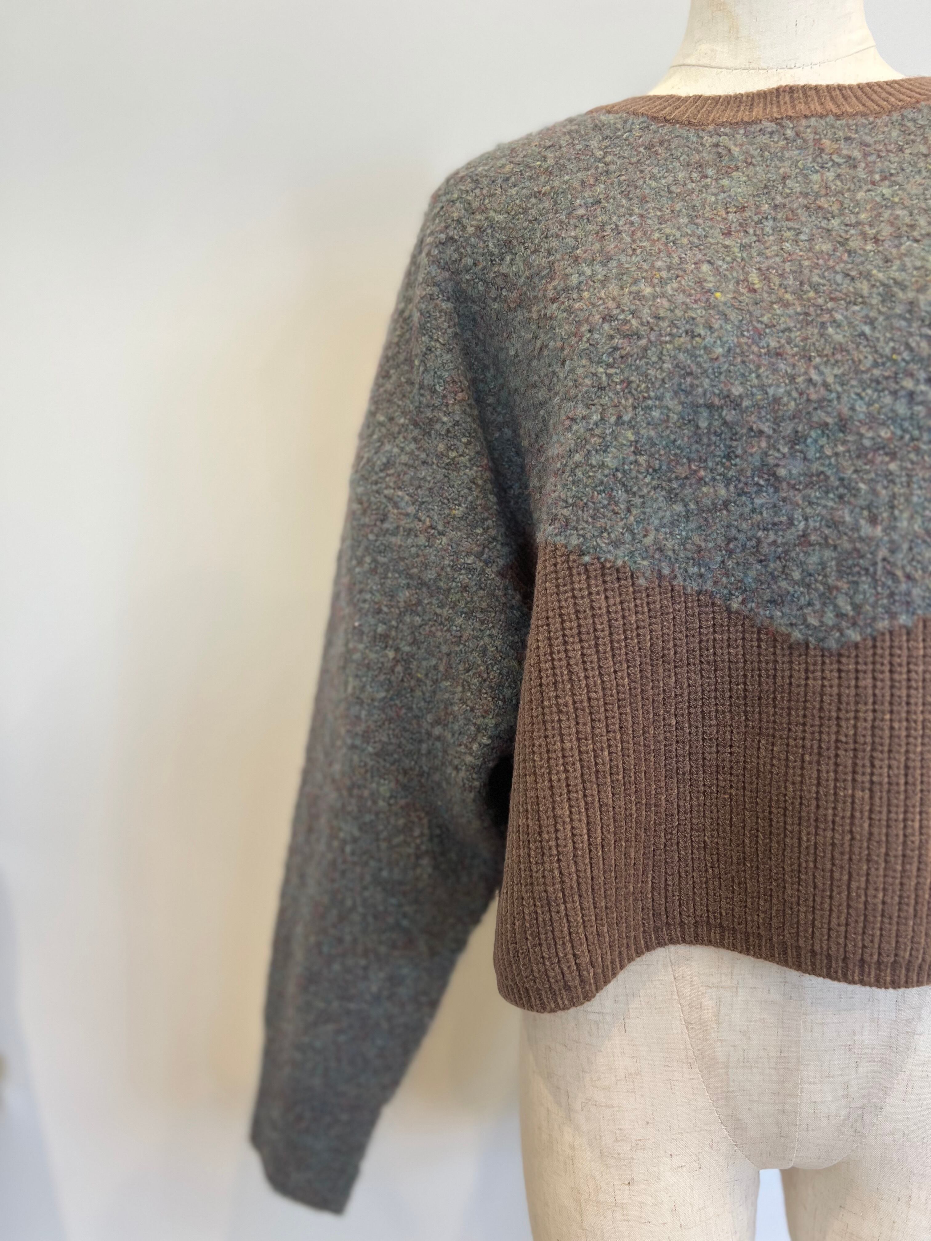 【SELECT】カラーブラックショート丈ニット　29-0451