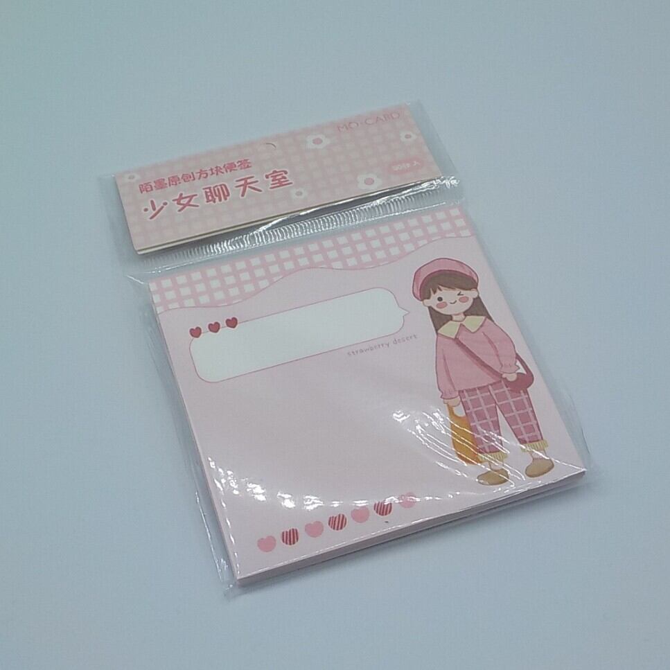 女の子系付箋 6種類セット 海外 人物 かわいい 6色に分けられた