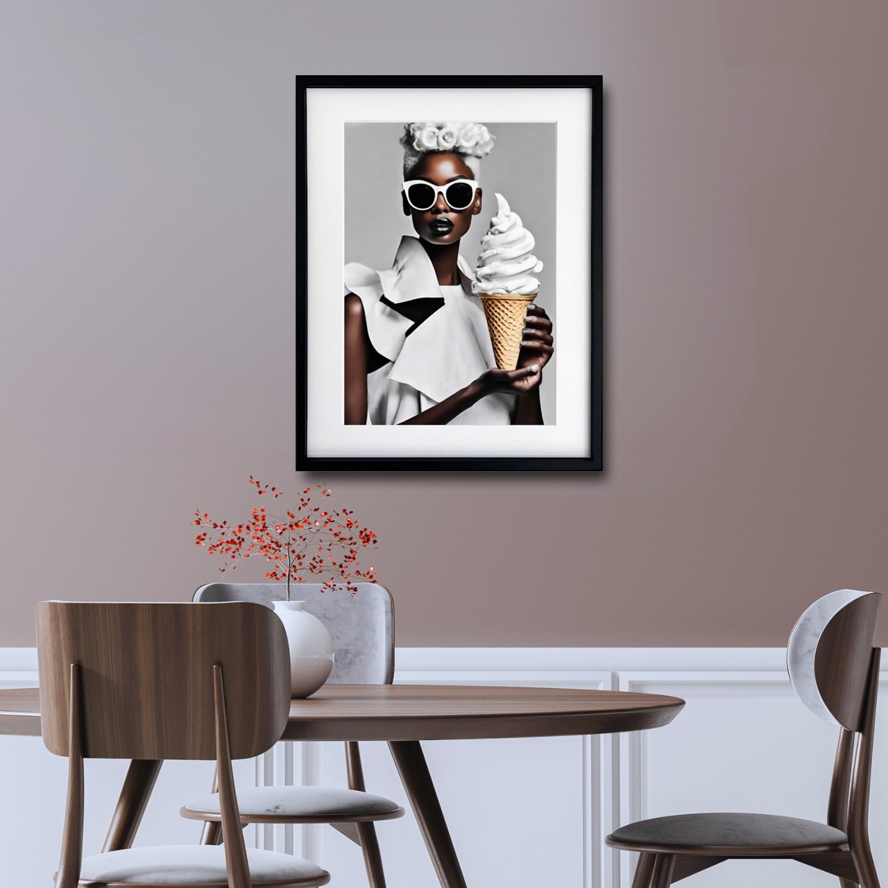 Sweatest Woman｜アイスクリームヘアが魅せる黒人女性ポップアート｜｜・国内生産A2ポスター