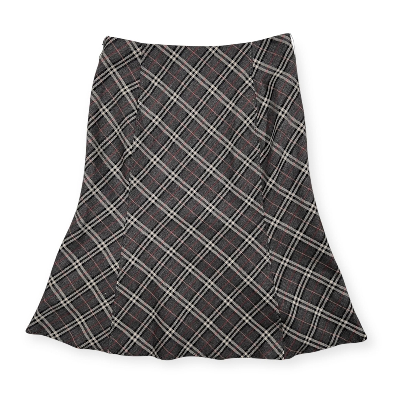 BURBERRY LONDON BLUE LABEL バーバリー ブルーレーベル 斜めチェック ミニ スカート 36 /グレー/三陽商会