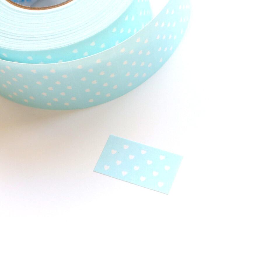 forme. ハート・ベイビーブルー 強粘着 ラベラーシール FO03