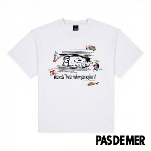 【PAS DE MER/パドゥメ】NEIGHBORS TEE Tシャツ / WHITE / AW26-14479