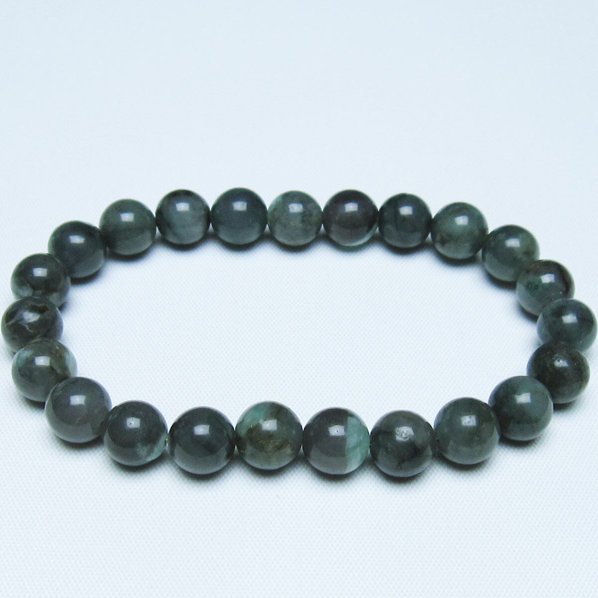 エメラルド ブレスレット 9mm 一点物 メール便可 [M便 1/10] 111-45945