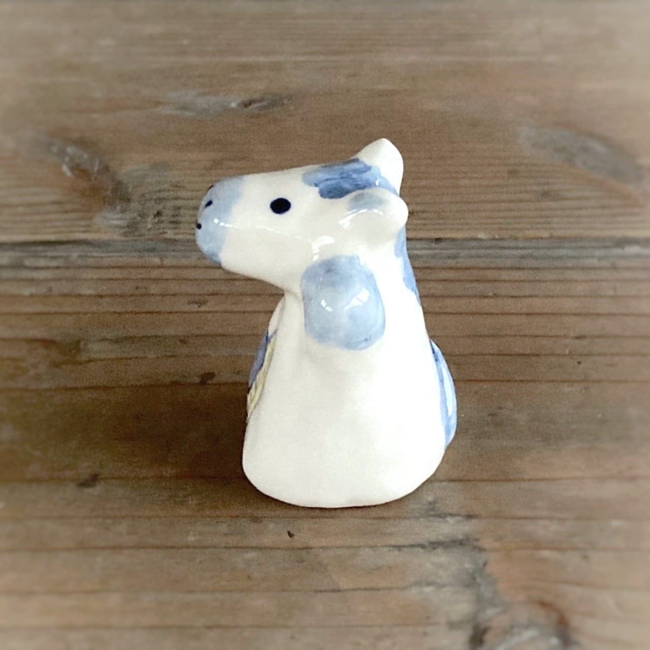 まねきうま　出会い運　(染付・上絵)