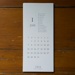 大枝活版室 / LETTER PRESS CALENDAR 2024〈カレンダー・活版・活版印刷・スケジュール 〉