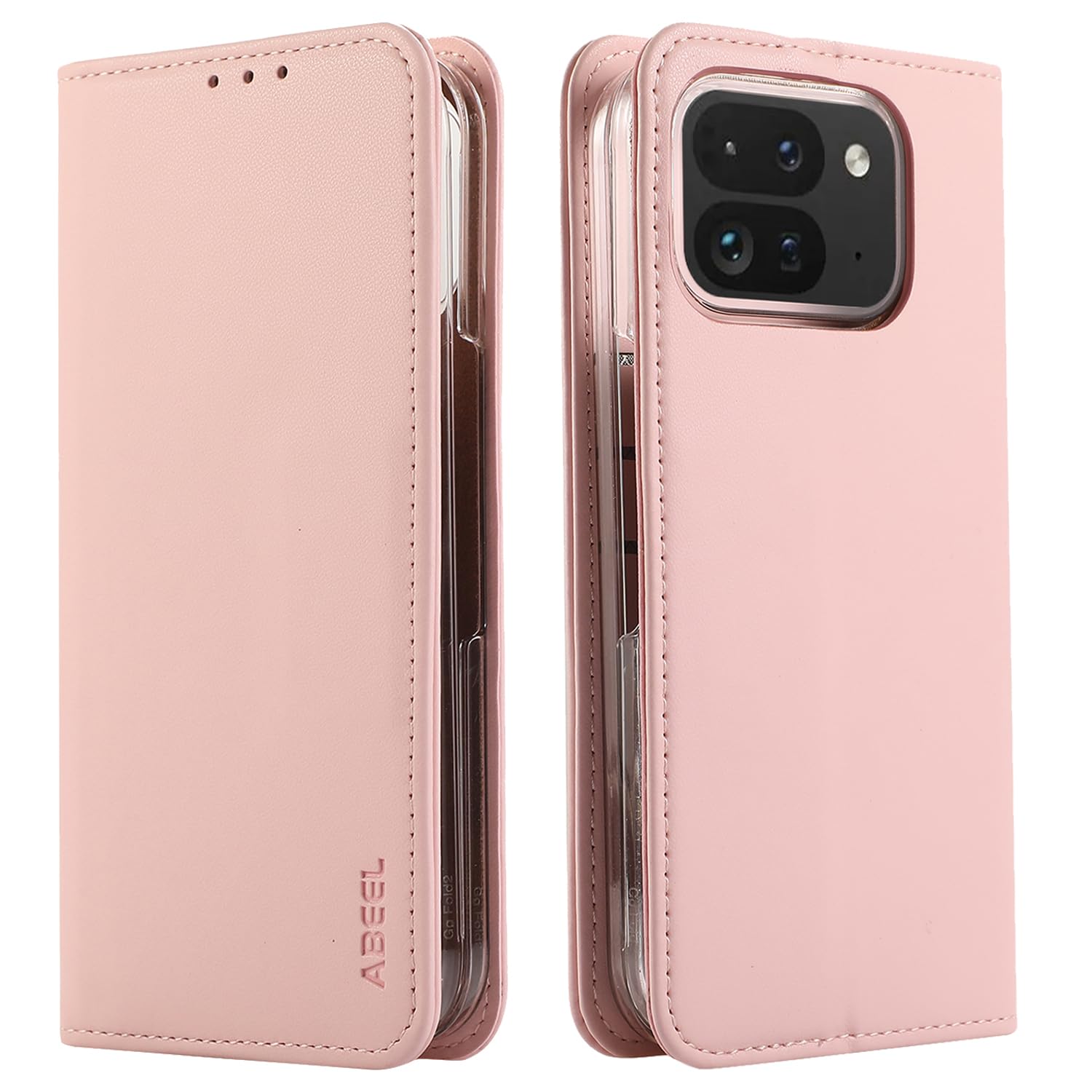 for Google Pixel 11 Pro Fold ケース 手帳型 for グーグル ピクセル11 プロ フォールド カバー 財布型 高級PUレザー 耐衝撃 マグネット式ボタン スピーカーホール付き カード収納 大容量 3枚 横置きスタンド機能 耐摩擦 Ayakumo ピンク