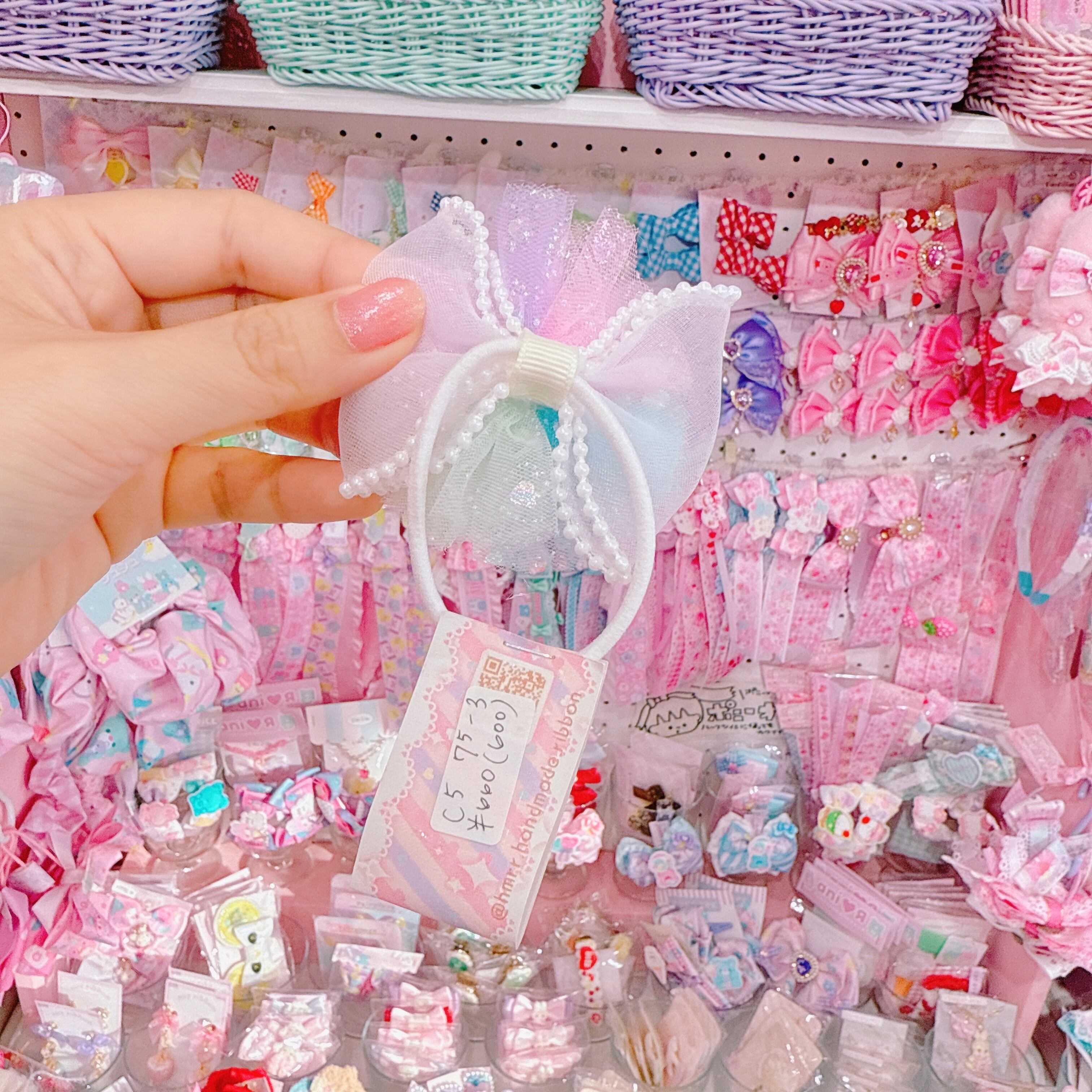 【C5】75-3ハートチュールヘアゴム