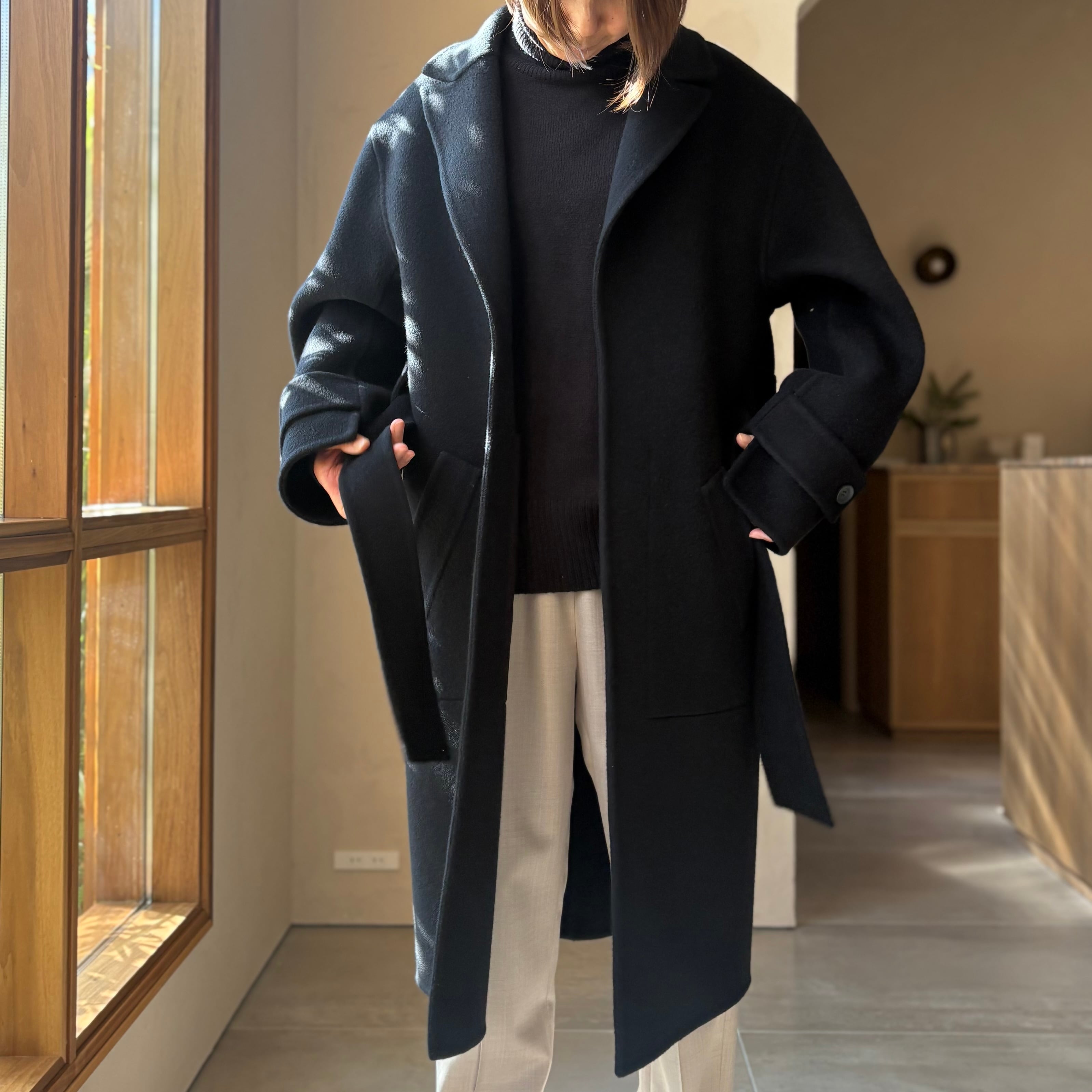 WIRROW｜Wool cashmere robe coat | HJ GALLERY