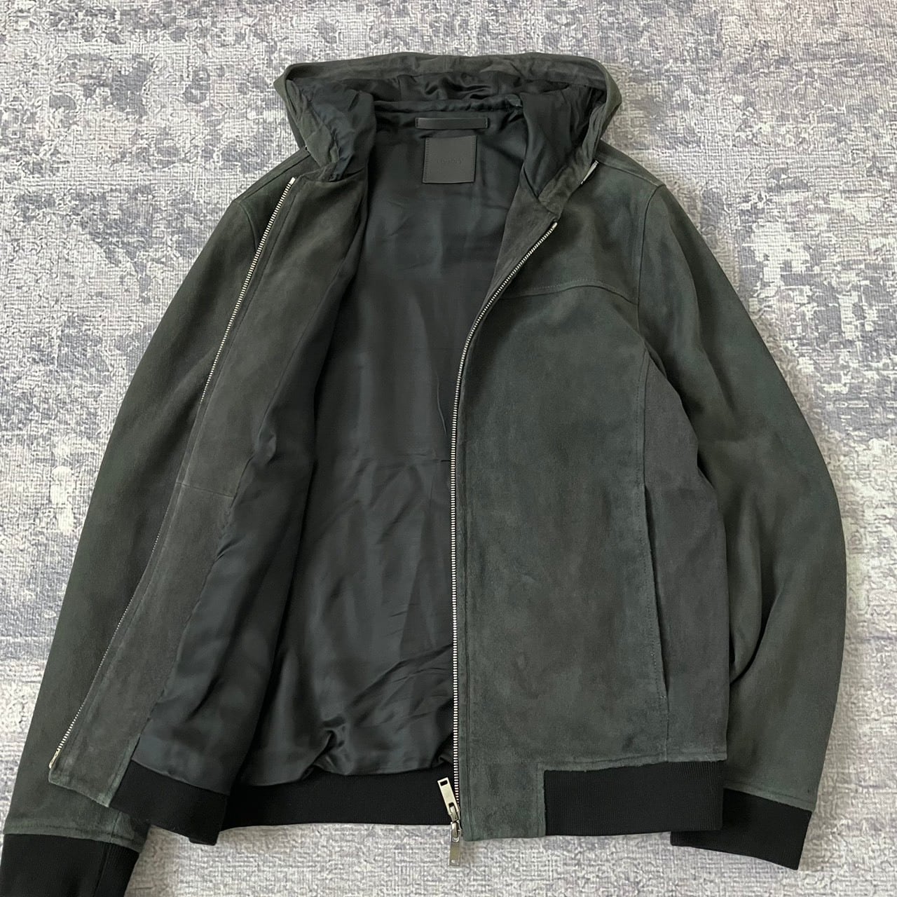 レザーのカシミヤ鹿革】A-2 フライトジャケット ディアスキン ブラウン