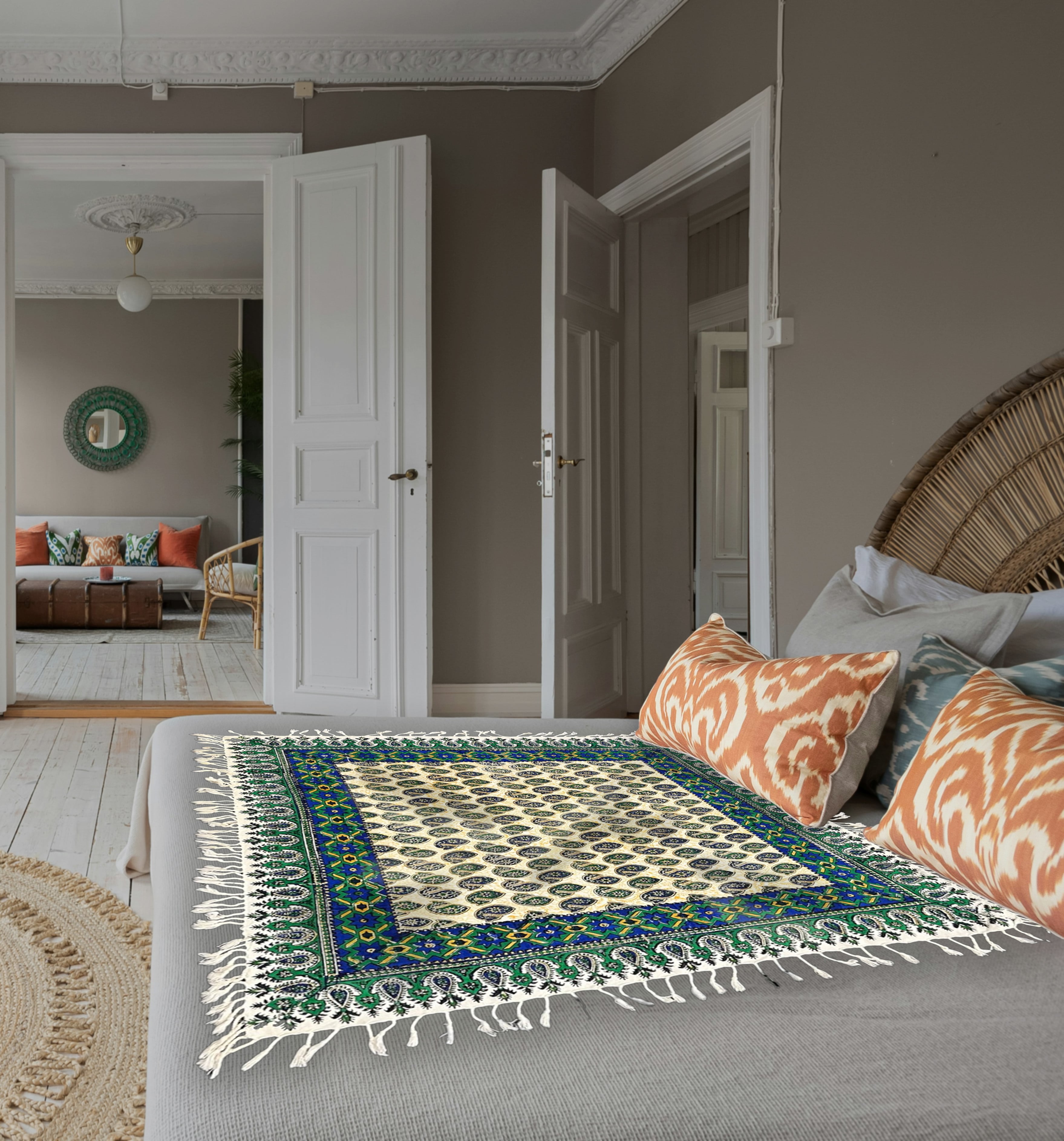 え*こ様 ラグ ペルシャ絨毯　約150×220cm 花柄 インテリア ザクロ購入 ラグ ペルシャ絨毯 約150×220cm 花柄 インテリア ザクロ購入