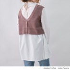 【どんなコーデにもフィットする2WAY秋色ニット★】2WAYワッフル編みニットベスト４カラー