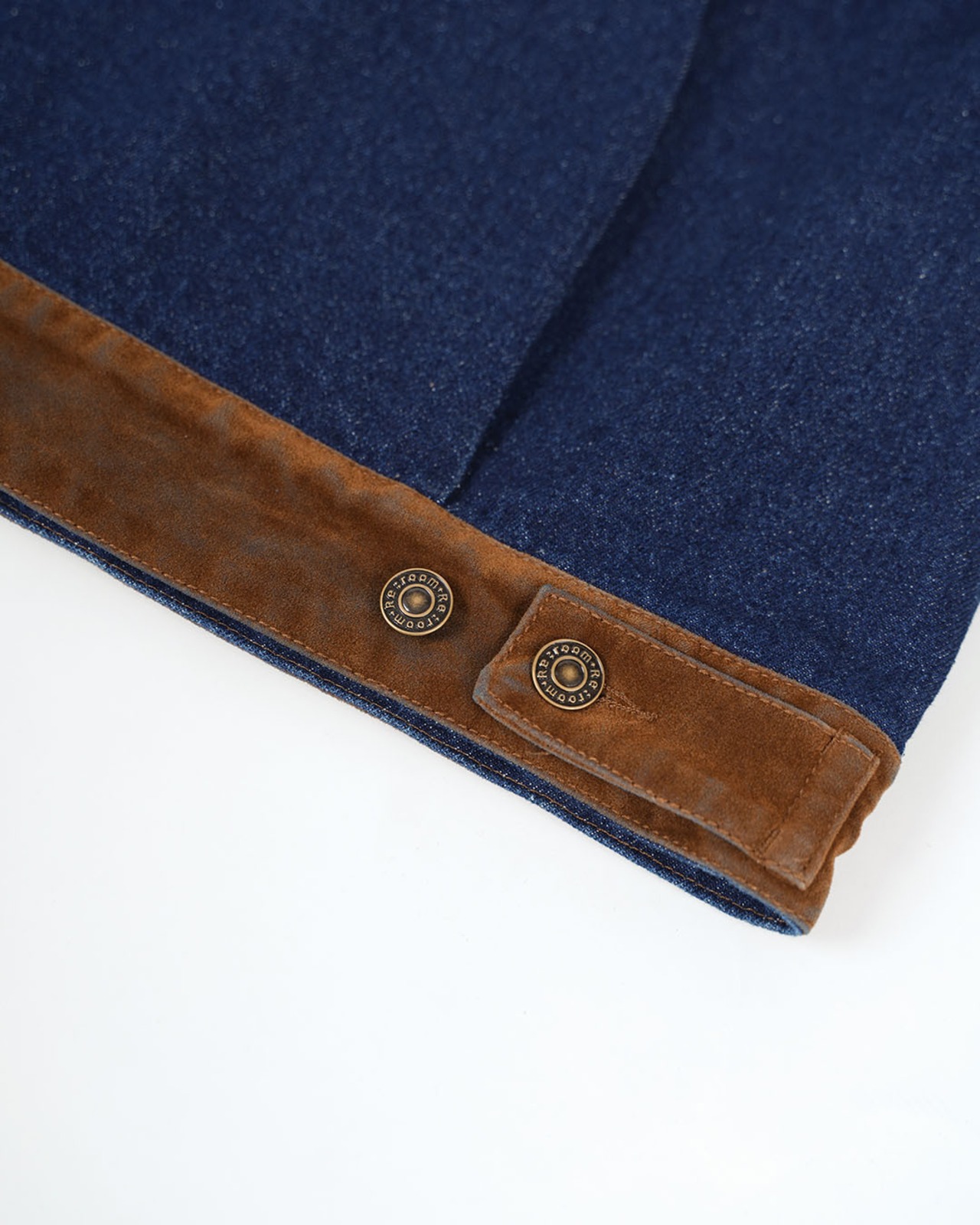 【#Re:room】SUEDE-TRIM DENIM JACKET［REJ150］