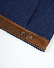 【#Re:room】SUEDE-TRIM DENIM JACKET［REJ150］