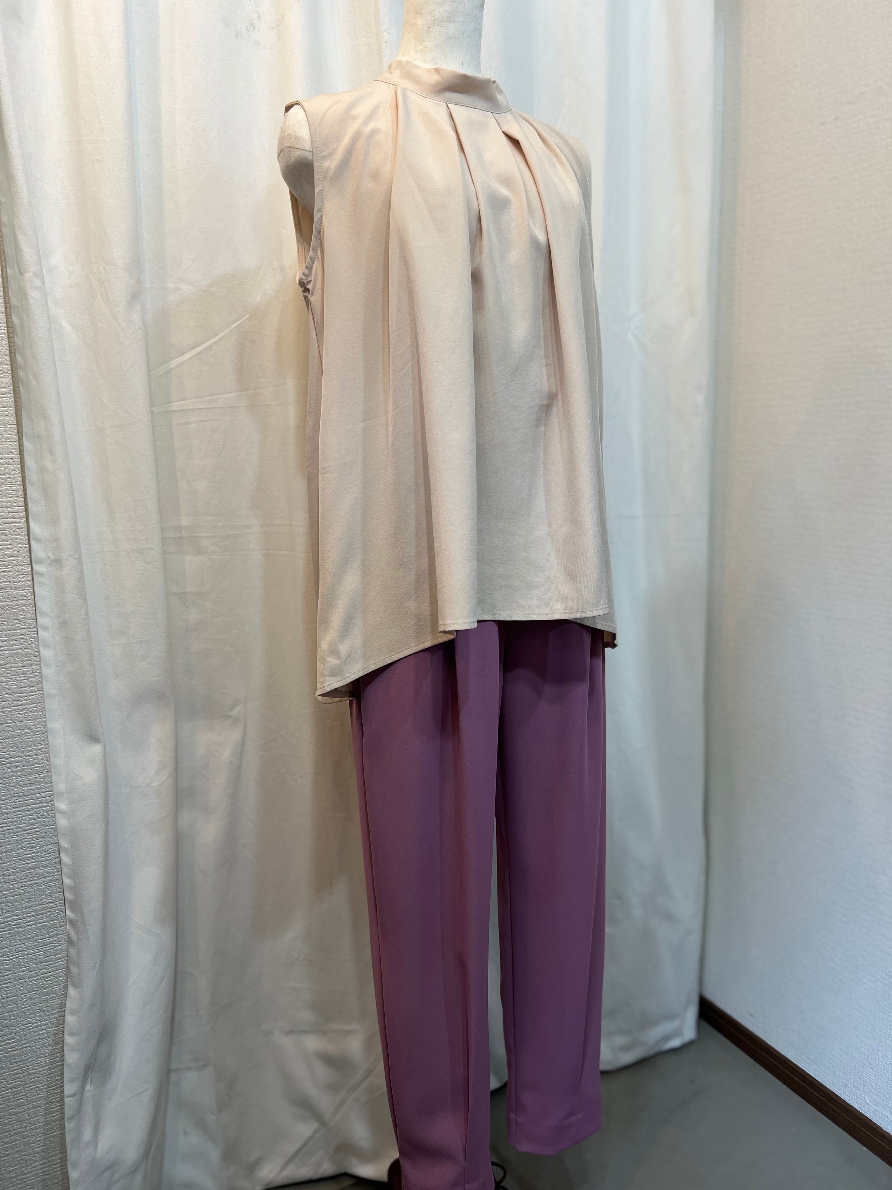 【Miel select】バックリボンノースリーブブラウス