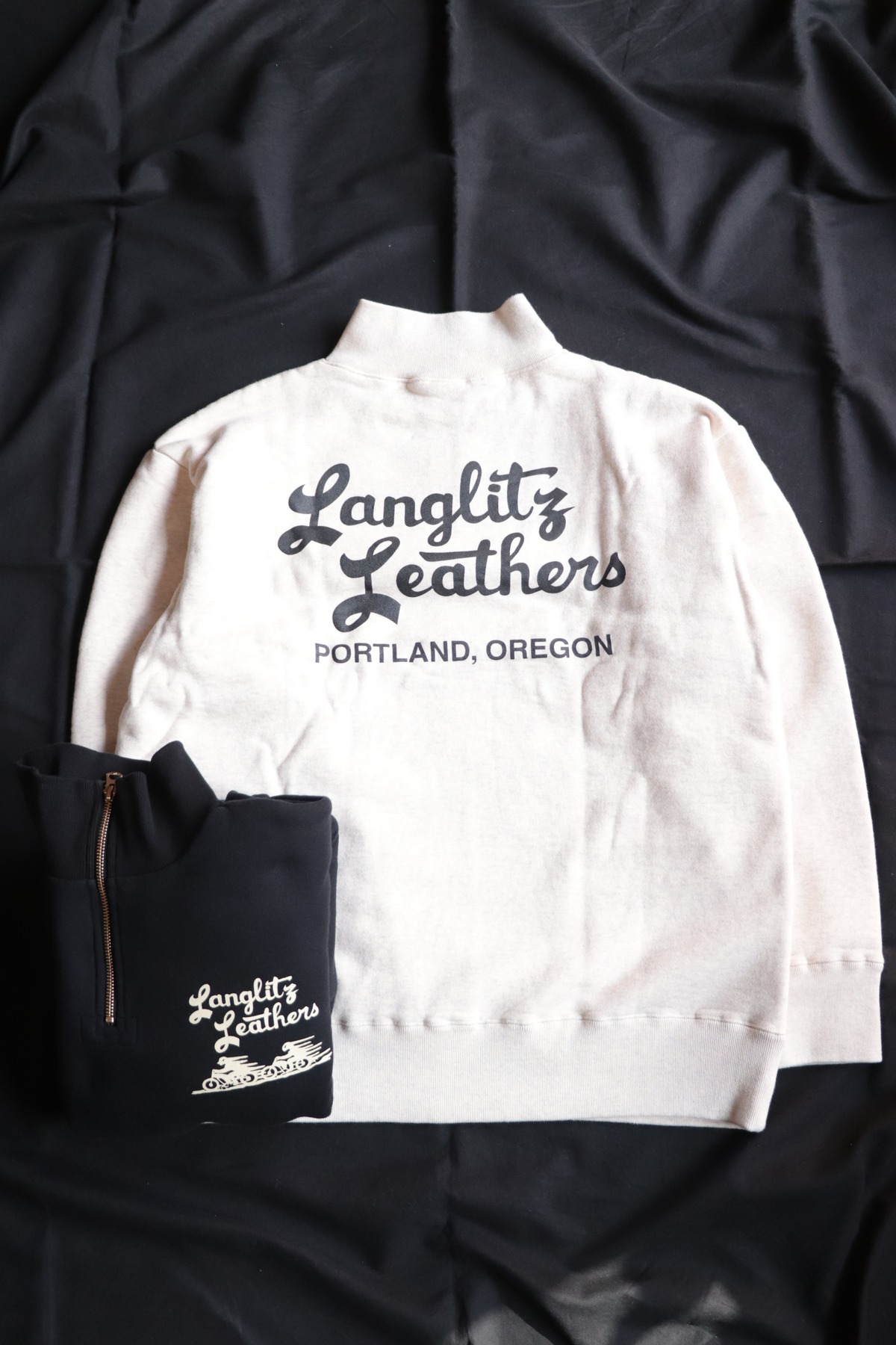 Langlitz Leathers/ラングリッツレザーズ Half Zip Sweat Shirt LLC 