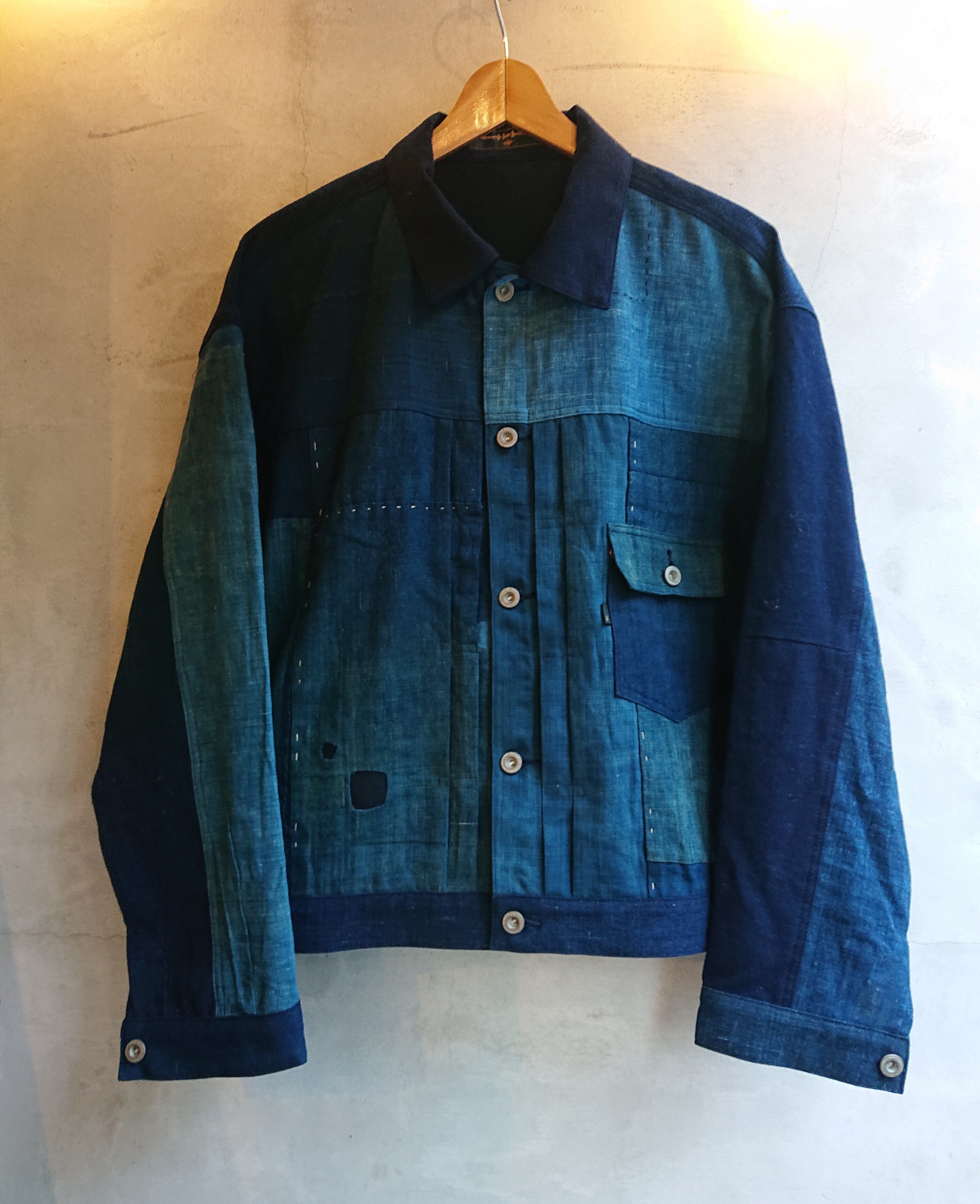 BAA COSTUME MFG. 1st MODEL VINTAGE NATURAL INDIGO FABRIC ③