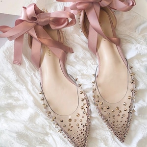 ribbon studs shoes<1212>