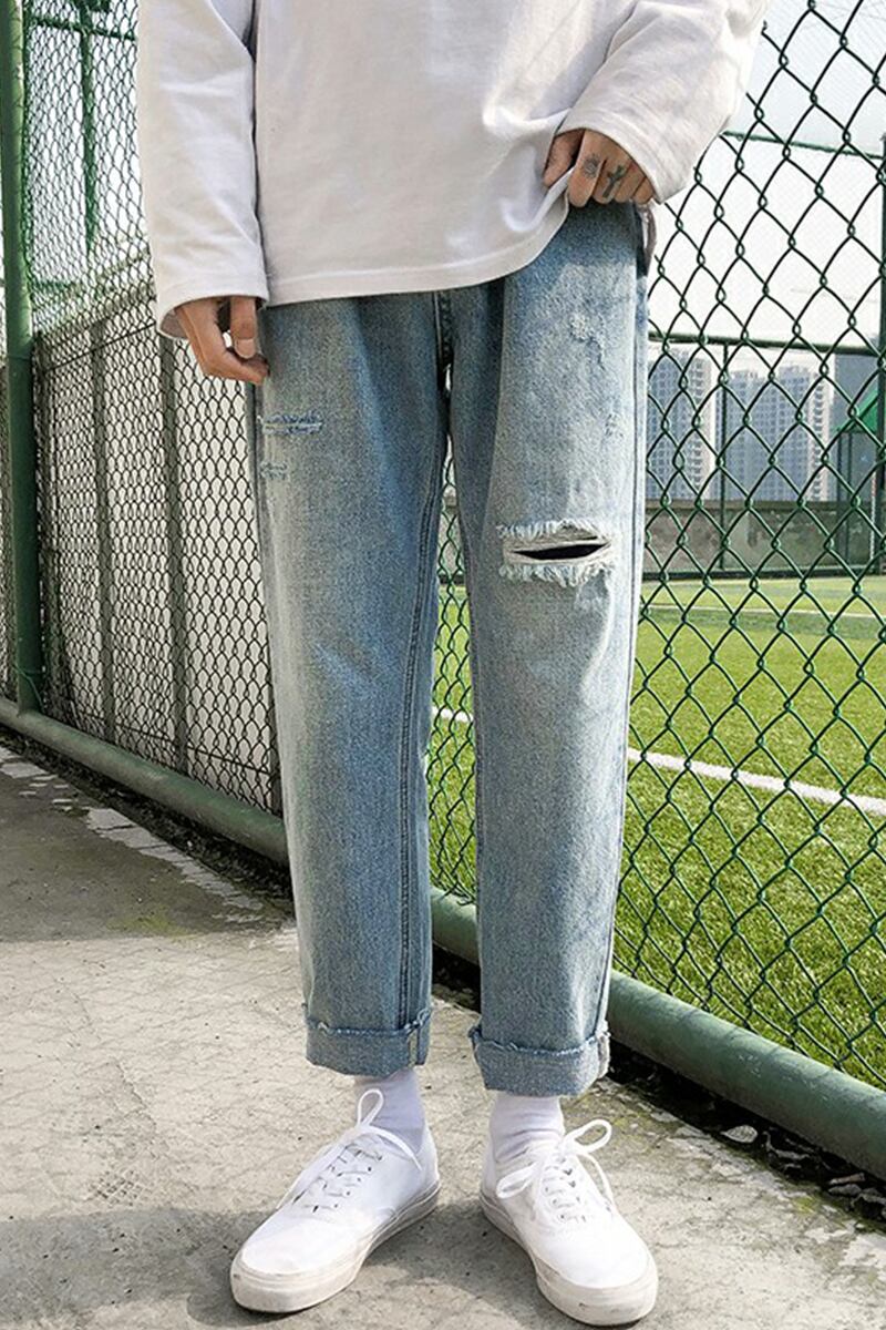 全1色 デニム パンツ ストレート カジュアル 無地 おしゃれ